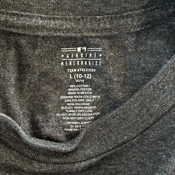 Washington Nationals Baseball Boys Kids Crew Neck T-Shirt Sz L 10/12 Dark Gray - Picture 7 of 8